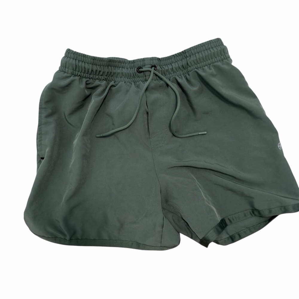 Gaiam Men’s Athletic Shorts Green Size Large Lined Drawstring Active - Picture 2 of 9